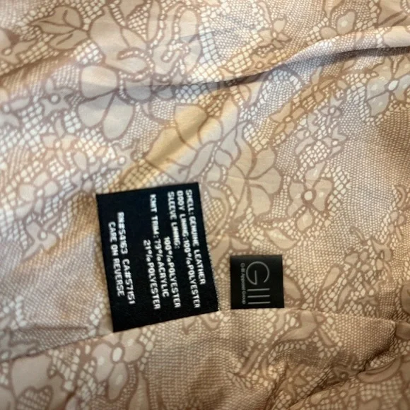 Black Rivet S EUC barely worn Women's Tan Leather Jacket high collar fall trend - Picture 14 of 15